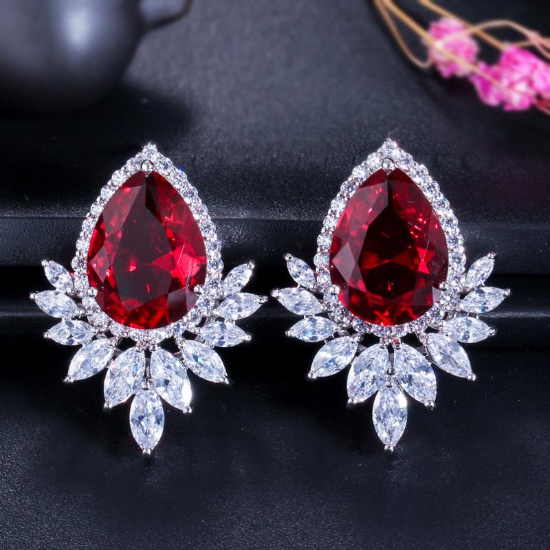 CMM Multi Shaped Big Cubic Zirconia Stud Earrings