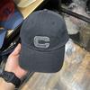 Wind white light blue baseball cap women's C letter embroidery face small cap casual versatile soft top