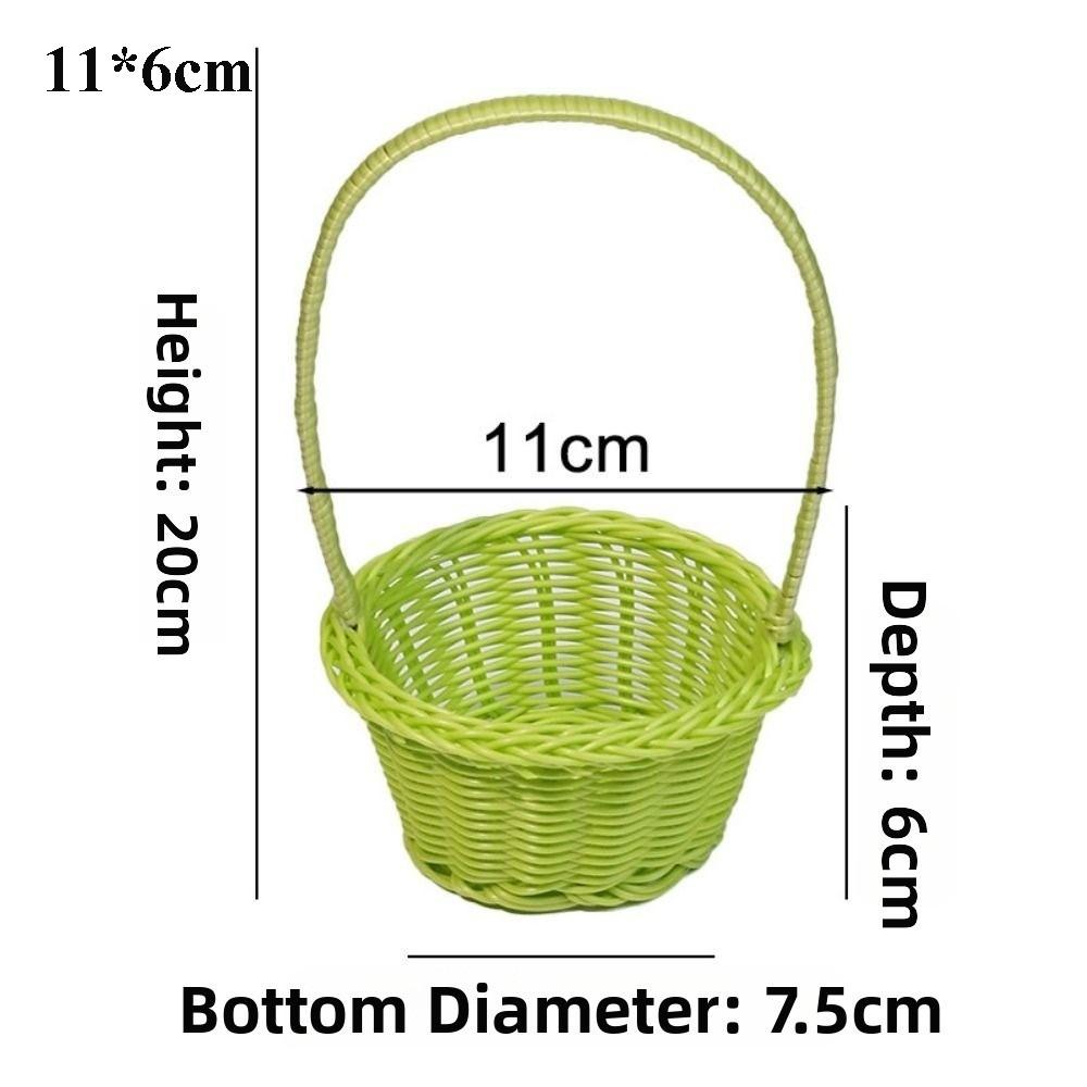 Beautiful Handmade Flower Storage Basket Hand-Woven Round Shape Storage Baskets Shopping Storage Hamper Basket