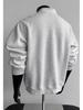 Unisex Henry Collar Semi-High Neck Fleece Sweatshirt - Heavyweight American Cleanfit, Perfect for Autumn/Winter