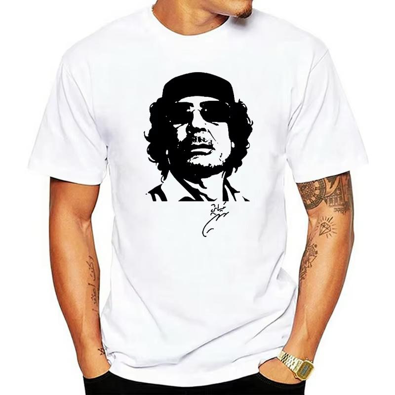 

Gaddafi Muammar Al Gathafi Signature I Love Libya T-shirt Large Size Tee Shirts Men Women Cartoon Casual Short O-neck Tops S разноцветный