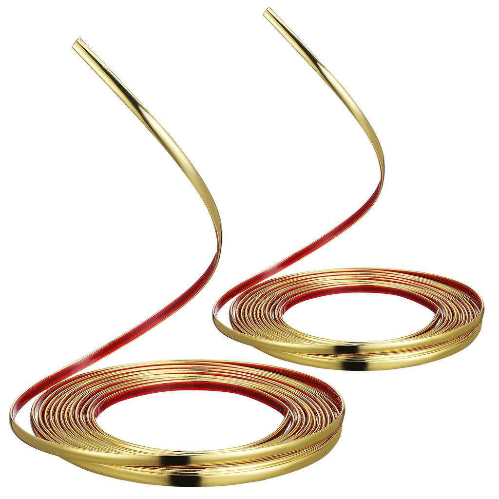 2 Rolls PVC Wall Trim Molding Self Adhesive Flexible Strip for Bathroom Bedroom Ceiling Decoration Molding Trim