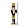 Wooden Nutcracker Guard Tabletop with Display Base Festive Freestanding Holiday