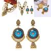 Ethnic Style Simulation Gemstone Decoration Women Necklace And Earring Set For Boho Fashion Lovers