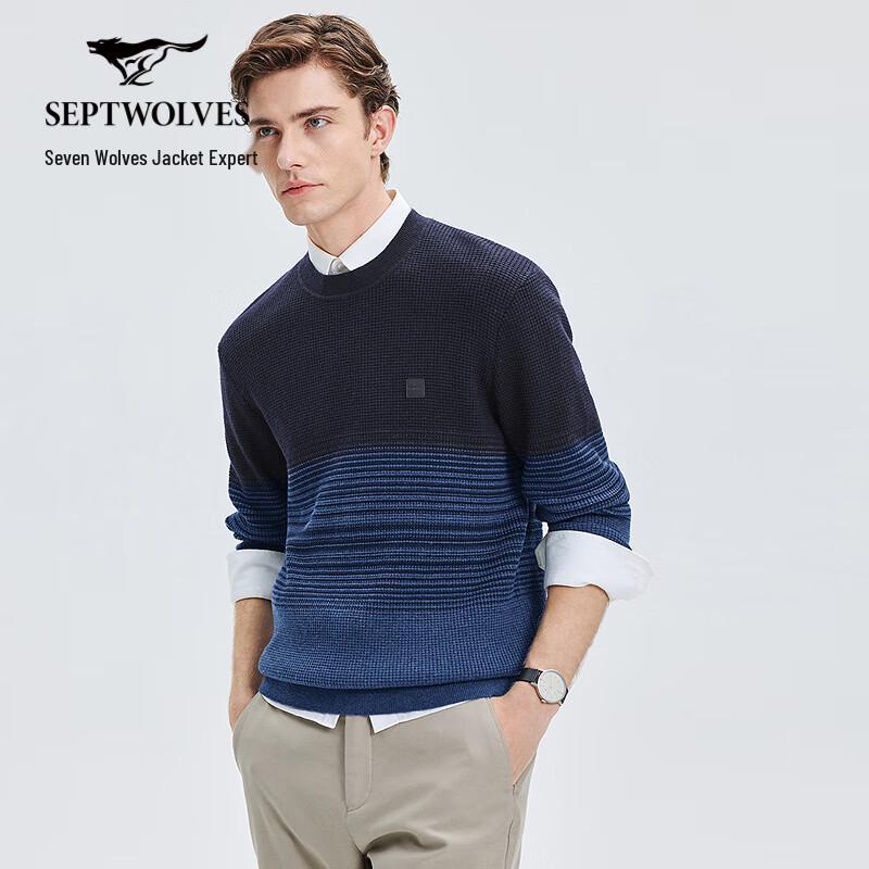 

Septwolves Men s Crew Neck Slub Wool Sweater XL