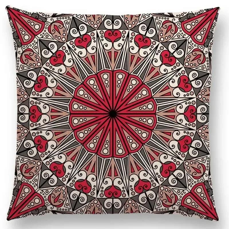 Home Decor Colorful Ethnic Pattern Decorative Pillow Covers Pattern Cushion Cover Suitable For Sofa Bedroom Car Pillow Cover