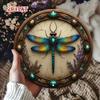 Vintage Dragonfly Metal Sign Round Aluminum Wall Art Rustic Farmhouse Garage Cafe Wildlife Decor