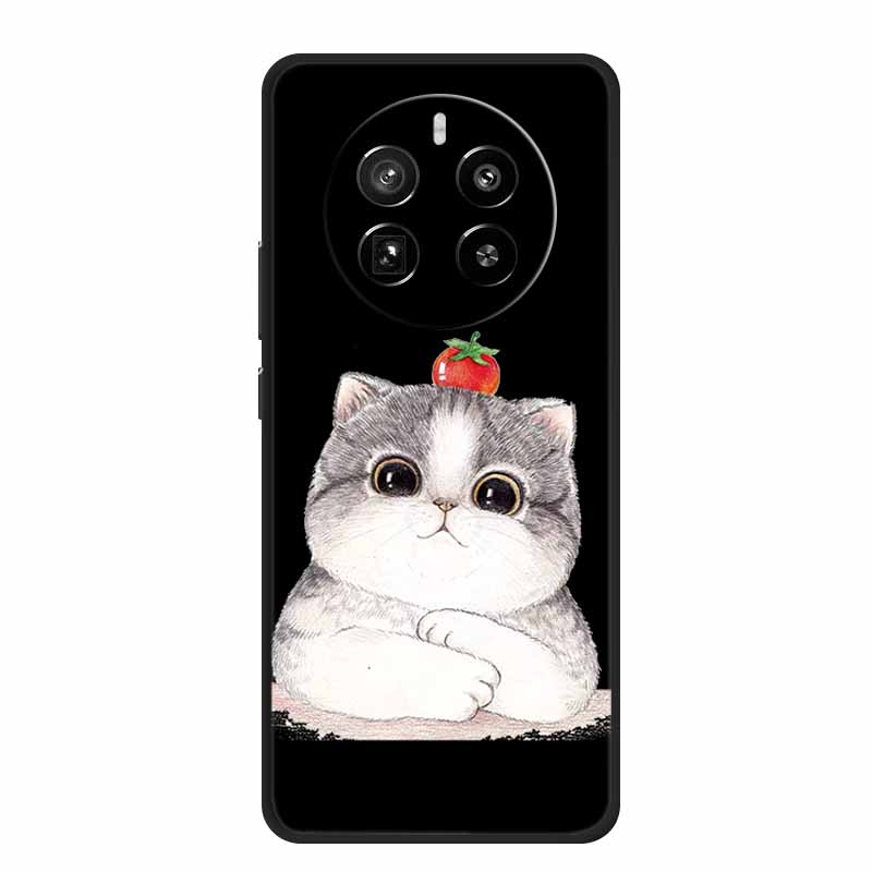 Funda For Honor Magic7 Pro Case Cute Cartoon Black Silicone Soft Phone Cases For Honor Magic 7 Pro Back Cover Case 7Pro Coque
