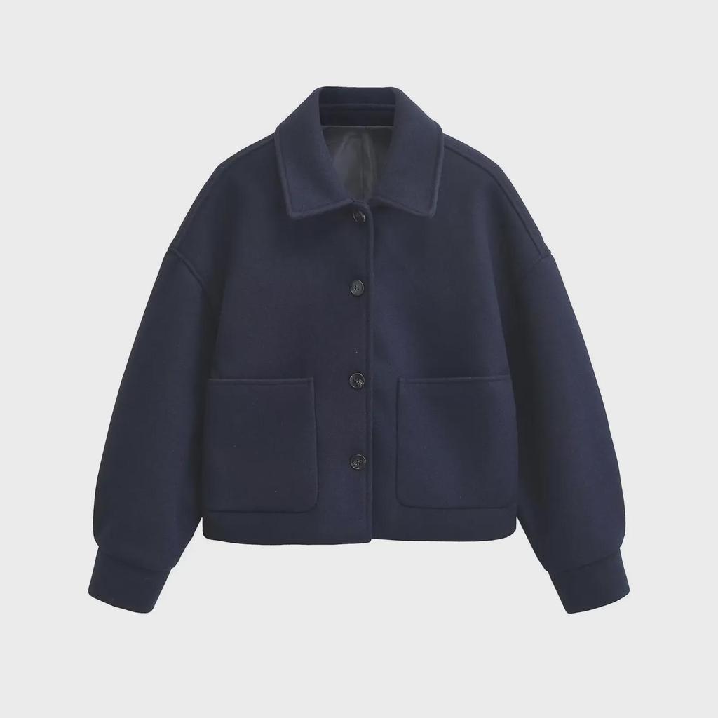 2024 Autumn/Winter European & American Women's Loose Woolen Coat