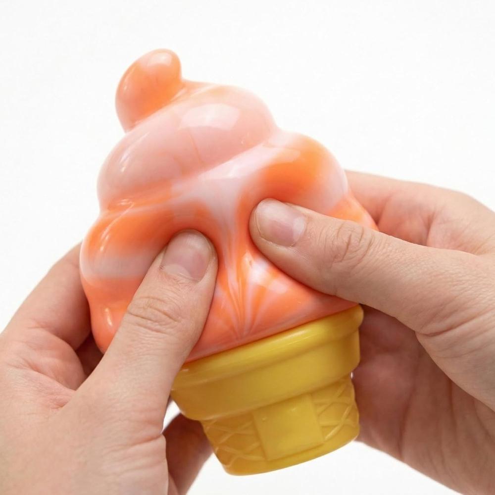 Ice Cream Squeeze Squishy, Ice Cream Cone Squishy, Slow Rise Sensory Fidget,Easter Basket Stuffers Party Favors Summer Sensory