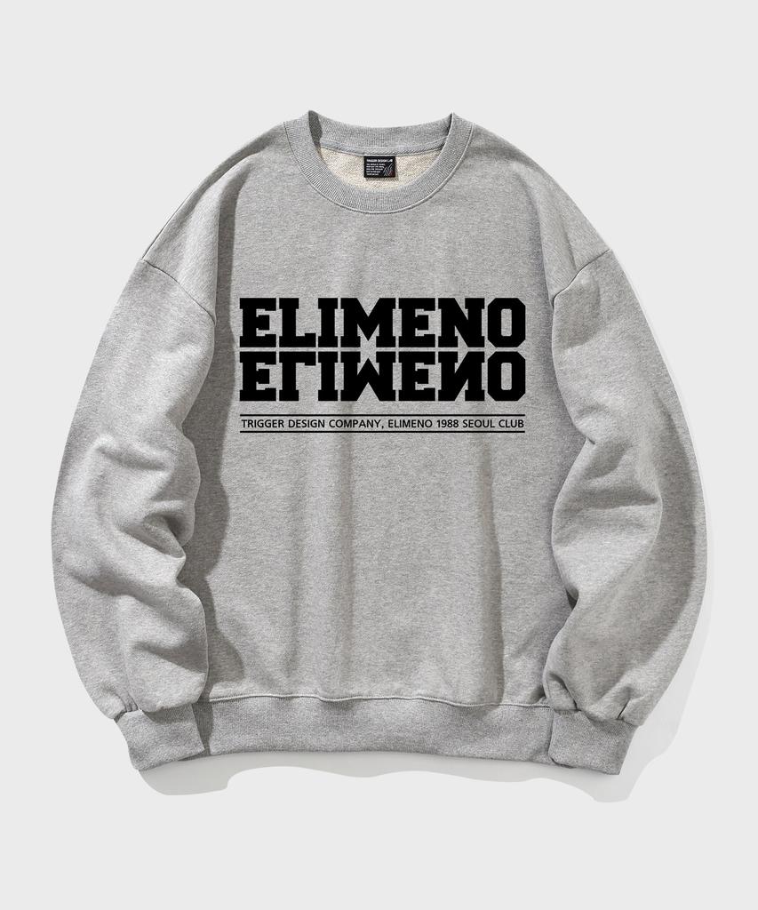 ELIMENO El Seoul Club Oversized Sweatshirt Gray (Black)