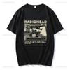 Camiseta de Radiohead para Hombre Vintage Clásica Tees Gira por Norteamérica Rock Boy camiseta de mujer Camisetas Hombre Hip Hop Street casual Top