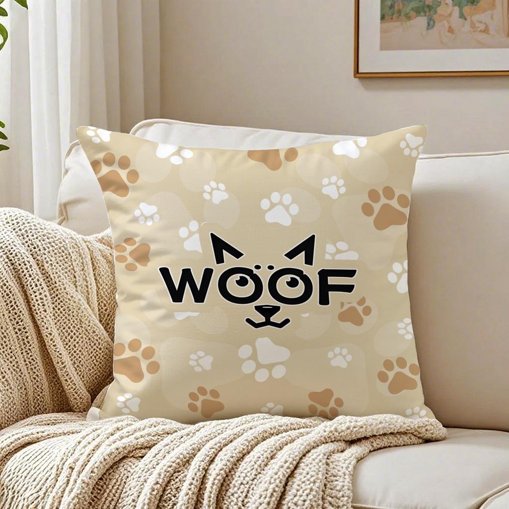 Animal Alphabet Cushion Cover Pillowcase Antidustmite Living Room Sofa Decor Cushion Room