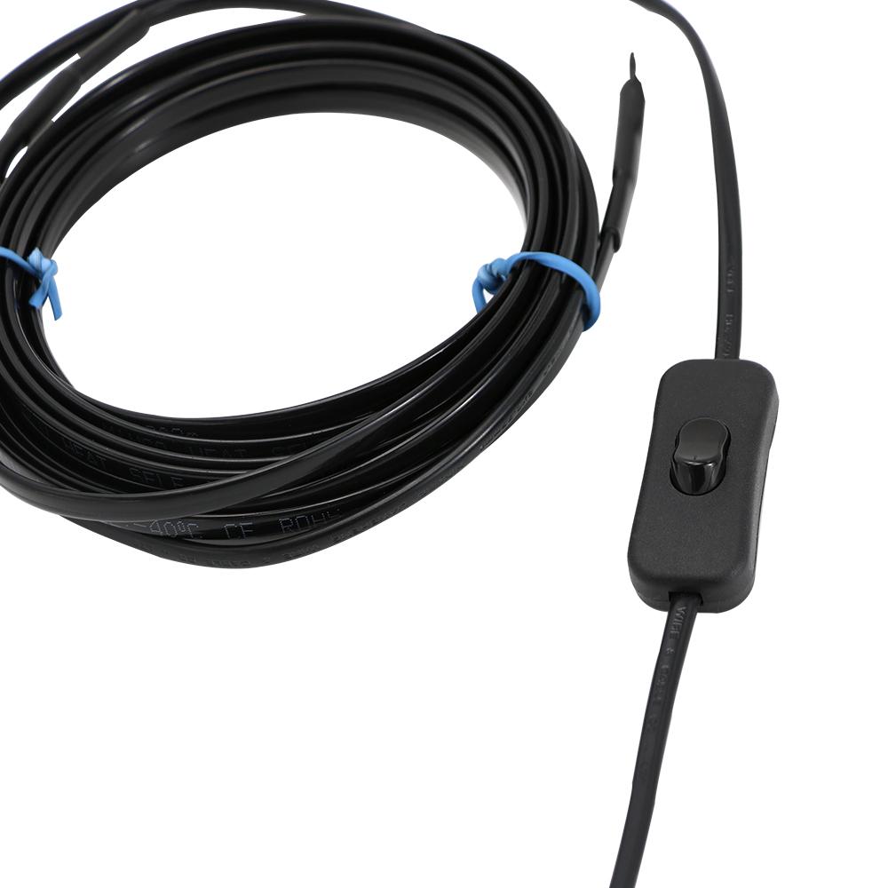 1~10m EU Plug with Power Switch Self Regulating Heating Cable for Water Pipe Freeze Protection Pre-Assembled HeatingWarm Wire