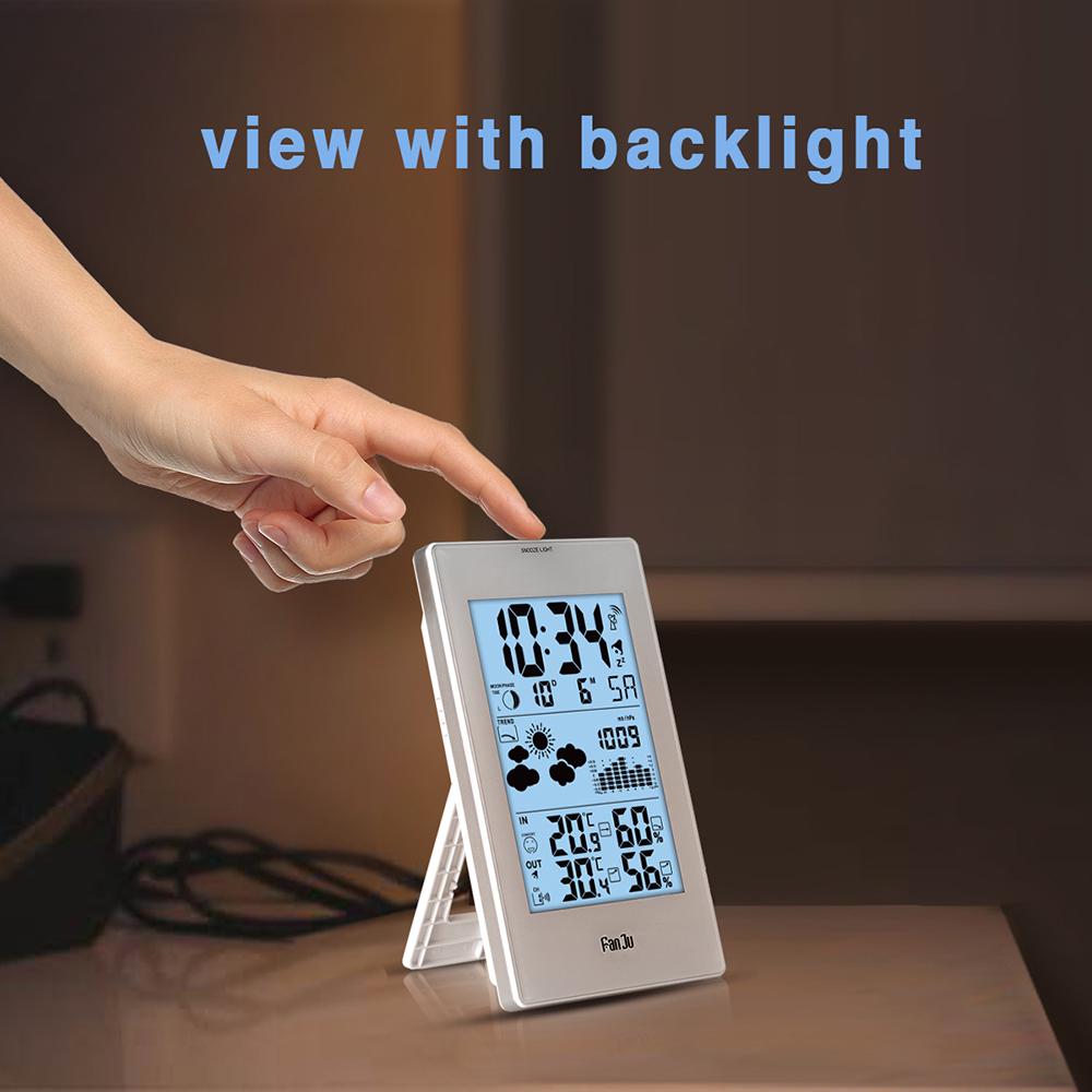 FanJu FJ3352 Weather Station with Outdoor Sensor/Atomic Clock/Temperature FanJu FJ3352 Weather Station with Outdoor Sensor/Atomic Clock/Temperature