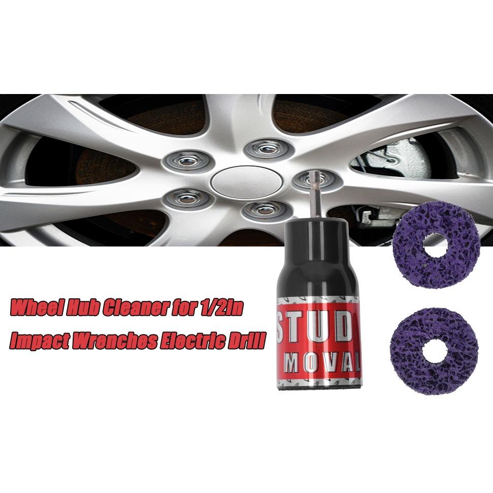 Radbolzen- und Nabenreiniger, Werkzeug zum Entfernen von Bolzengittern, Radnabenreiniger für 1/2-Zoll-Schlagschrauber, Reinigungswerkzeug für elektrische Bohrmaschinen