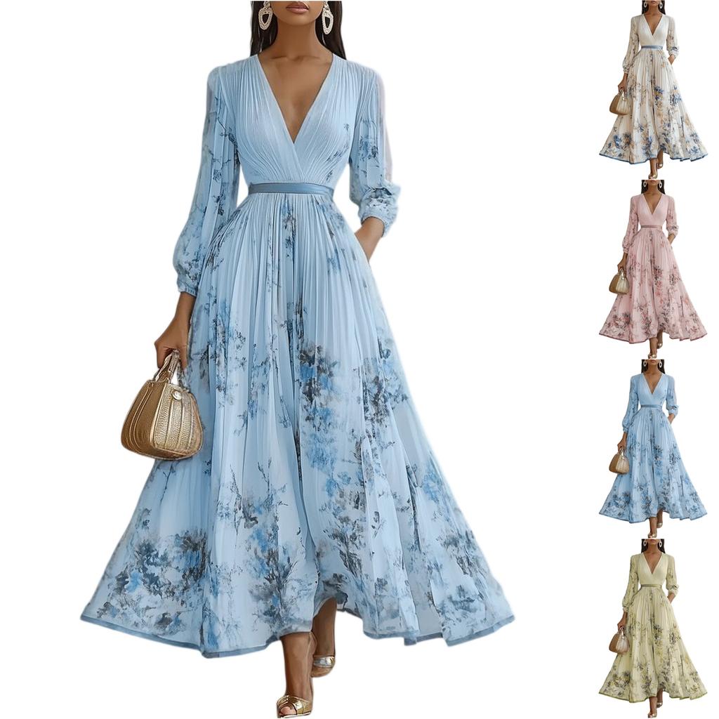 Vestidos Babydoll de Terciopelo de Manga Larga y Cuello Cuadrado de Corte Holgado para Mujer