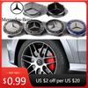 KGH1   Car Sticker 75mm Car Wheel Center Hub Caps Auto Emblem Accessories For Mercedes Benz Maybach AMG W212 W213 CLE CL GLA GLK C180 E