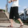 Summer Casual Linen Short Pants New Cotton Straight Mens Lightweight Shorts Large Solid Color Gym Fifth Beach Short Pants