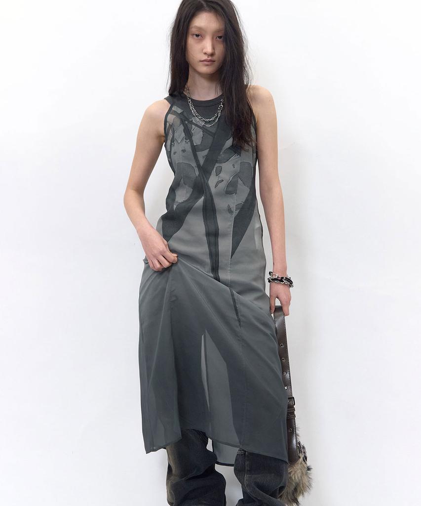 Blr Echoed Tear One-Piece Gray