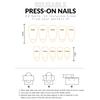 Colored Gradient Glitter Flower Glossy Tear-drop Press-On Nails 24 Pieces Resin Material Comfortable Fit