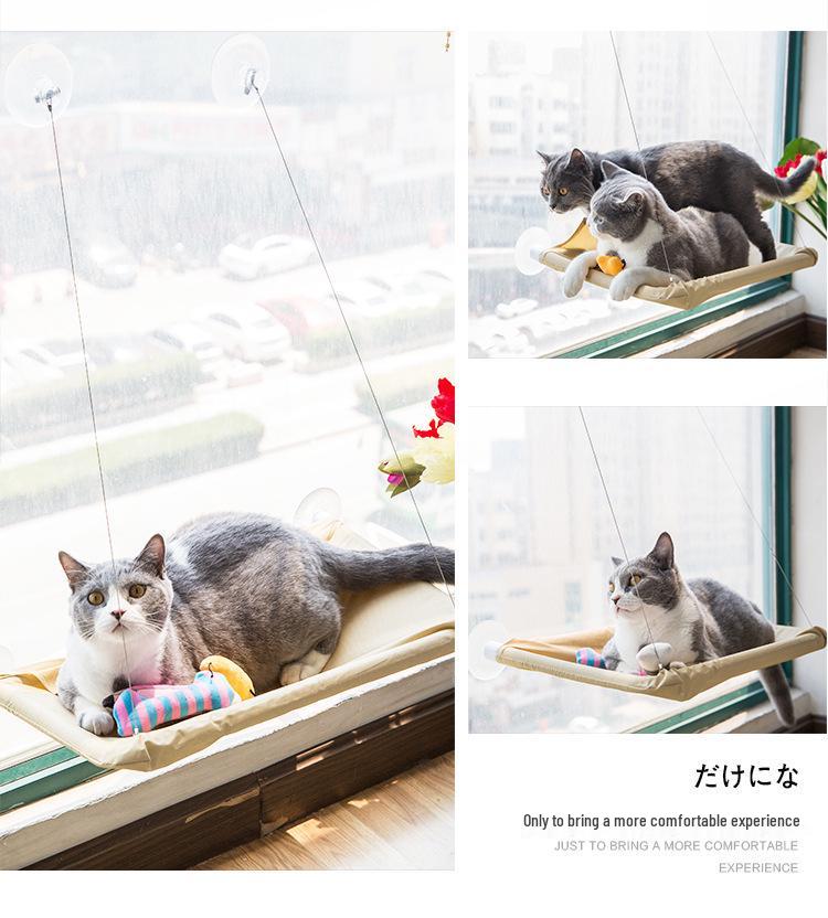 Hot-Selling Cat Hammock & Climbing Frame Suction Cup Windowsill Swing Nest Bed Mat