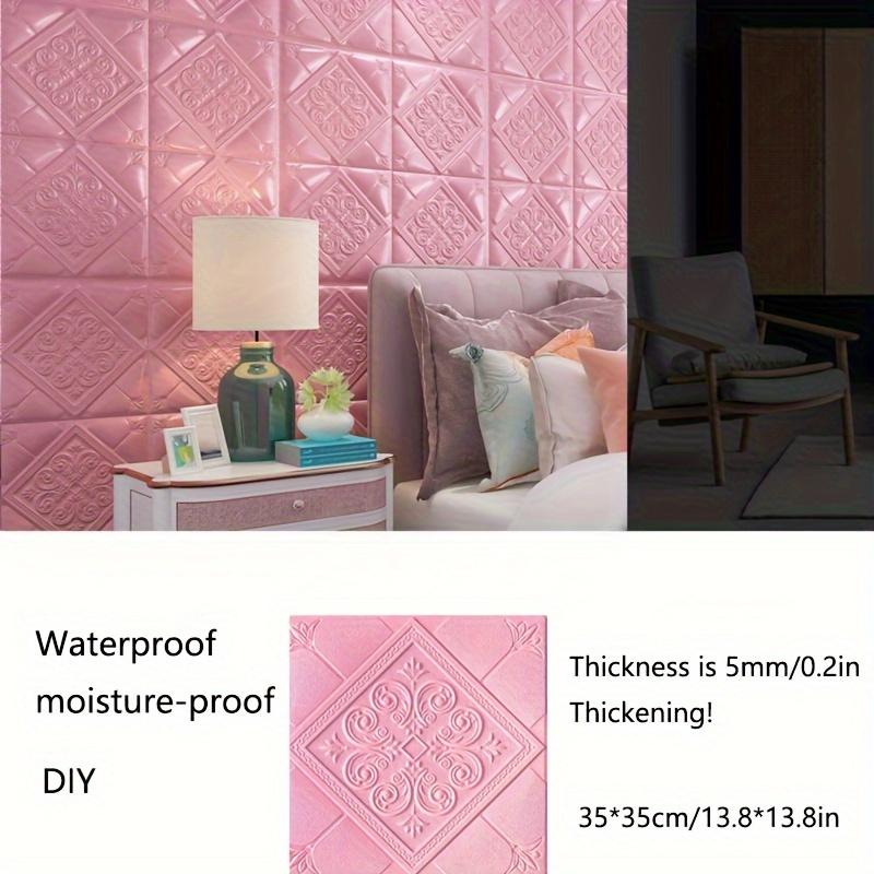 10 st 3D Floral Carving Style med en förtjockning av Självhäftande Antikollisionsdekaler Vattentät och Fuktsäker Lätt att Rengöra och Fri att Klippa