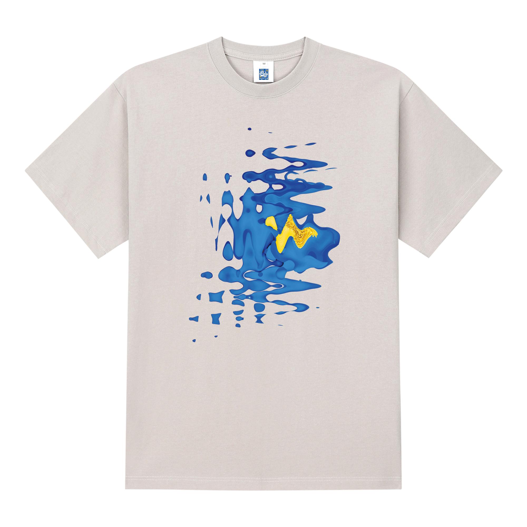 Radineo Wave Flower Short Sleeve T-Shirt Beige L