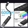 MH657B Type-C to 3.5mm Audio Adapter 4 Sound Modes In-line Control HiFi Sound Converter with RGB Light
