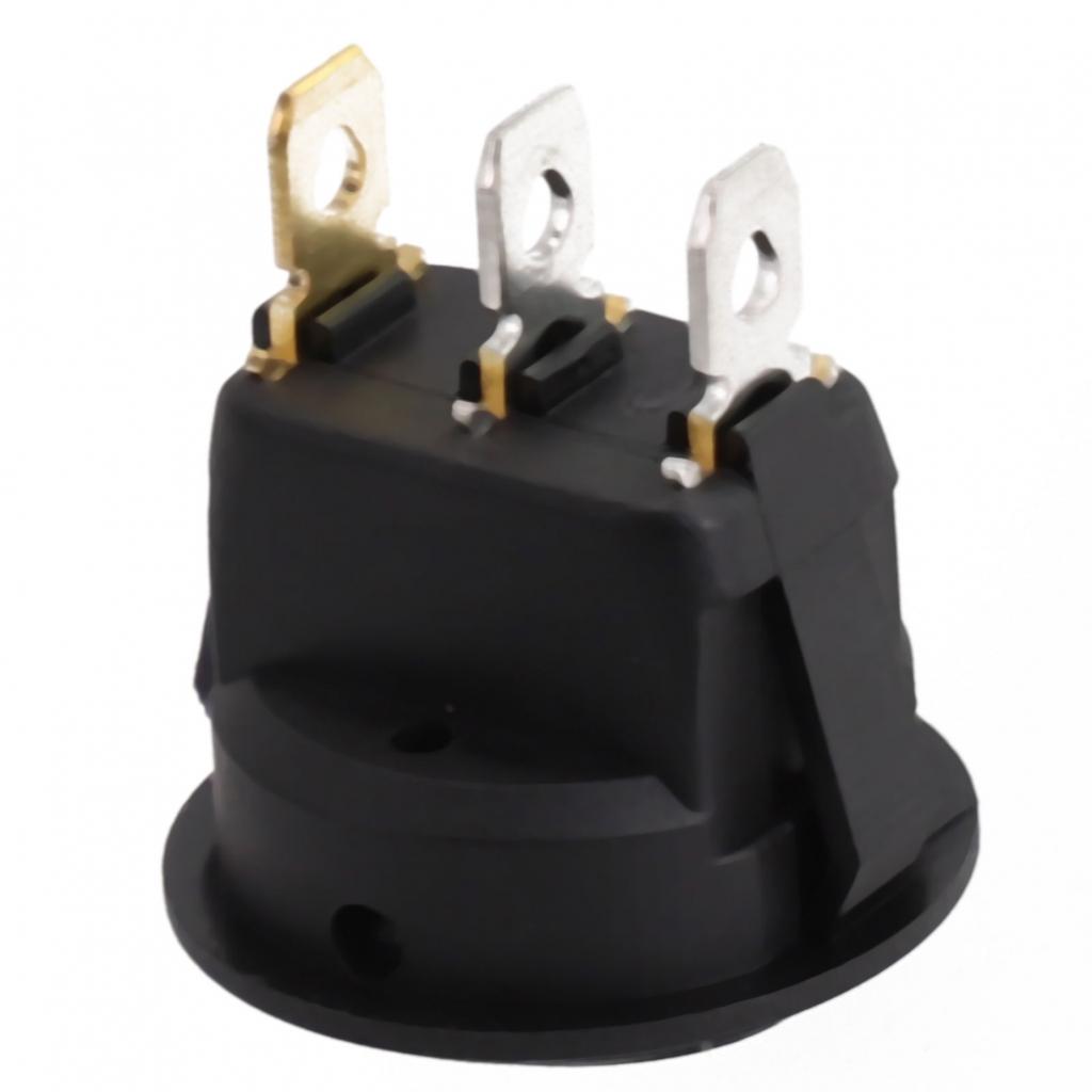 Plastic + Metal Switch Round 20Amp Car 3 Pin Rocker