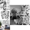 Vibrant Anime Comic Panel Wall Decor Featuring Kimetsu No Yaiba And Attack On Titan