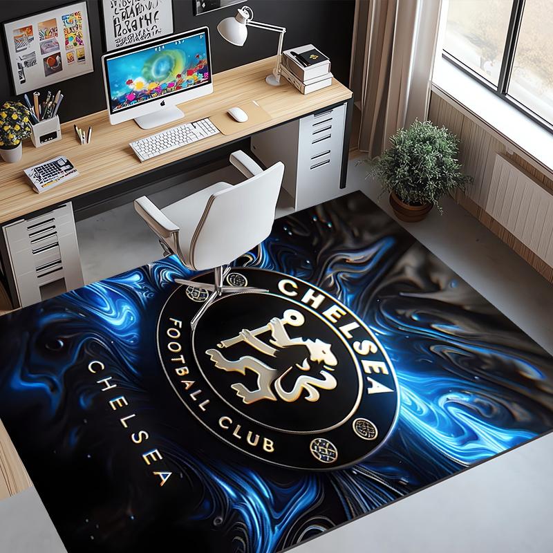 football club F.C Pattern Rug, Indoor/Outdoor Mat, for Picnic, Gameroom, Bedroom, Office, Living Room, Home Decor Carpet, Birthday Gift