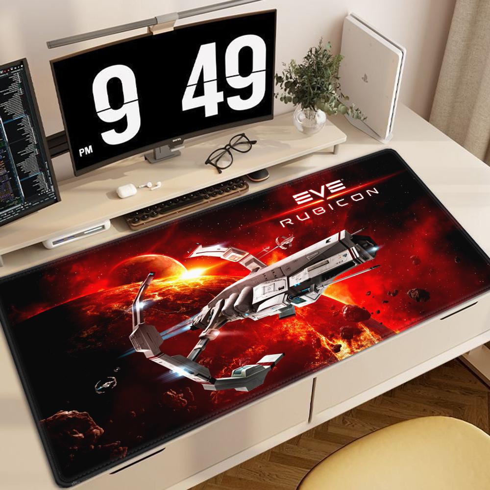 Eve Online Anime Large Mousepad XXL Gaming Accessories Keyboard Desk Mat Laptop Office Carpets Rubber Overlock Mouse Pad for CS