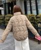 Women’s Short Stand Collar Windproof Thin Slim Winter Jacket