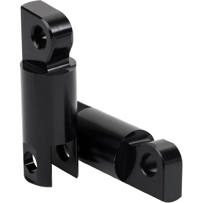 Black Motorcycle Footpeg Supports Extensions Kit Foot peg Mounts Clevis Fit for Harley Male Mount Sportster Dyna Touring Electra Road Street Glide