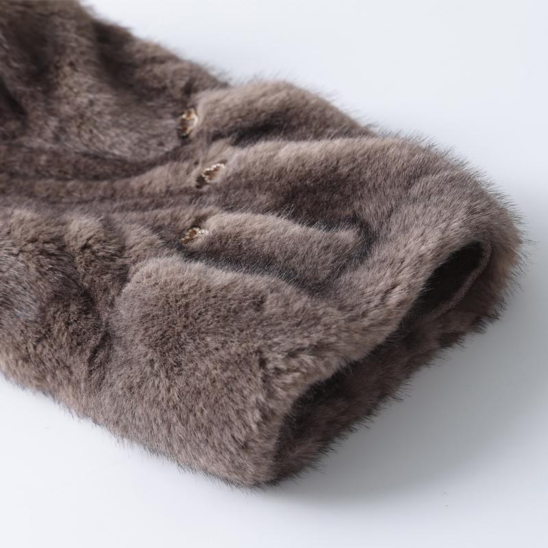 Middle-aged Women's Faux Fur Coat Winter Outerwears Elegant Thick Warm Long Fur Jackets for Women Clothes