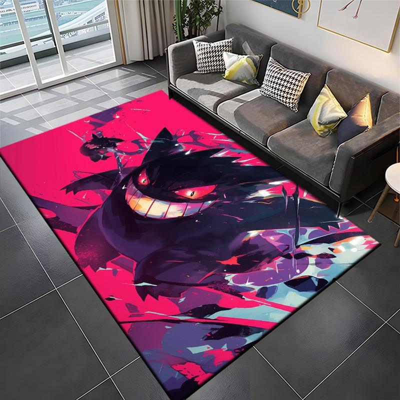 Pokemon Full Character horror gengar Pattern Carpets Bedroom Play Mat Rug Bedroom Carpet Livingroom Crawl Mat Christmas Gift R