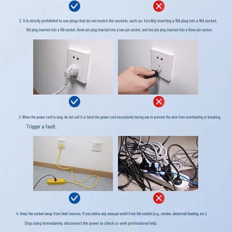 Dongcheng USB Power Strip & Extension Cord Series CN plug (adapter included)