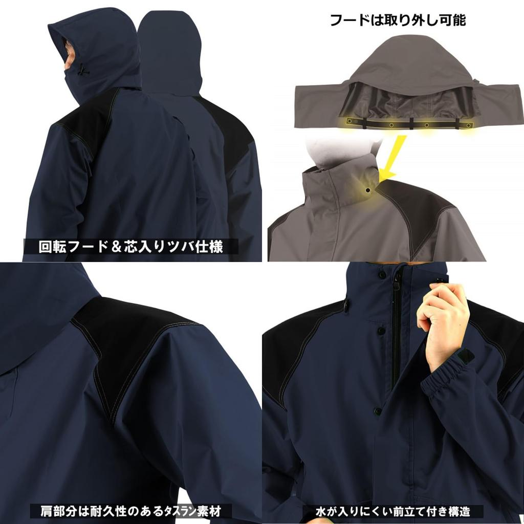 ODR Breathable LIGHT Rain Suit Storm Buster H1300BC Red 3L [Koshin Rubber] B-1300