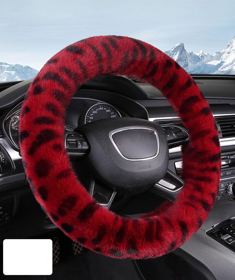 

Довгий вовняний пухнастий чохол на кермо, Протиковзкий 15-дюймовий пухнастий чохол на кермо з плюшевим відчуттям, Екологічно чистий чохол на кермо