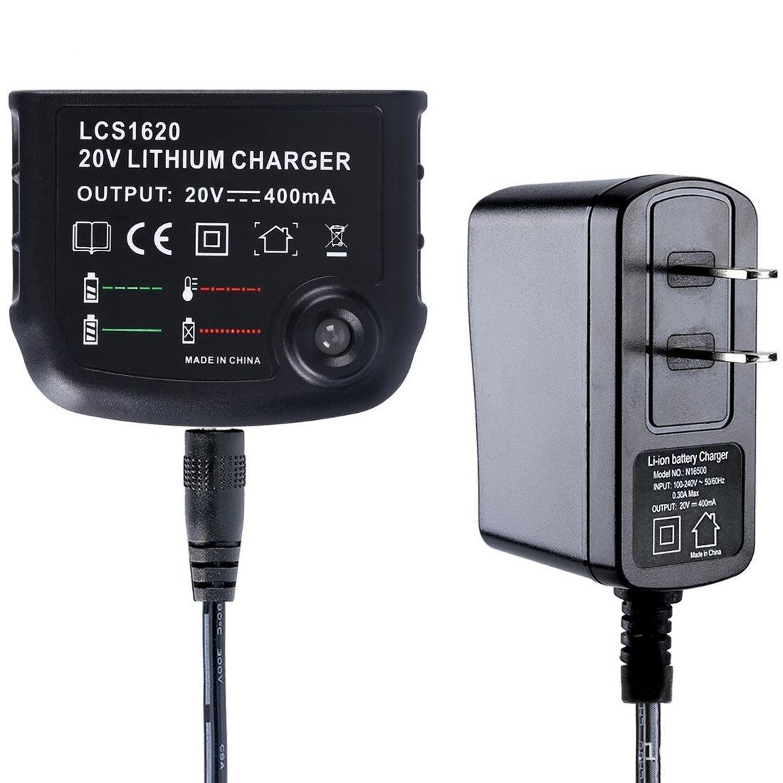 

Hot Li-ion Battery Charger For Black&Decker 10.8V 14.4V 18V 20V Serise LBXR20 LB20 Electric Drill Screwdriver Tool Accessory US