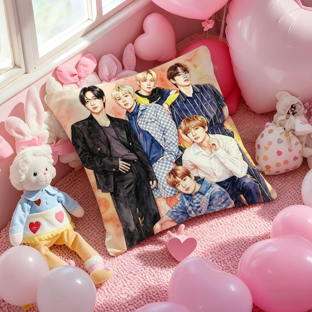 Kpop RRRRIIZESS Cushion Cover Pattern Printed Pillowcase for Living Room Sofa Cushion Cover Bedroom Decor