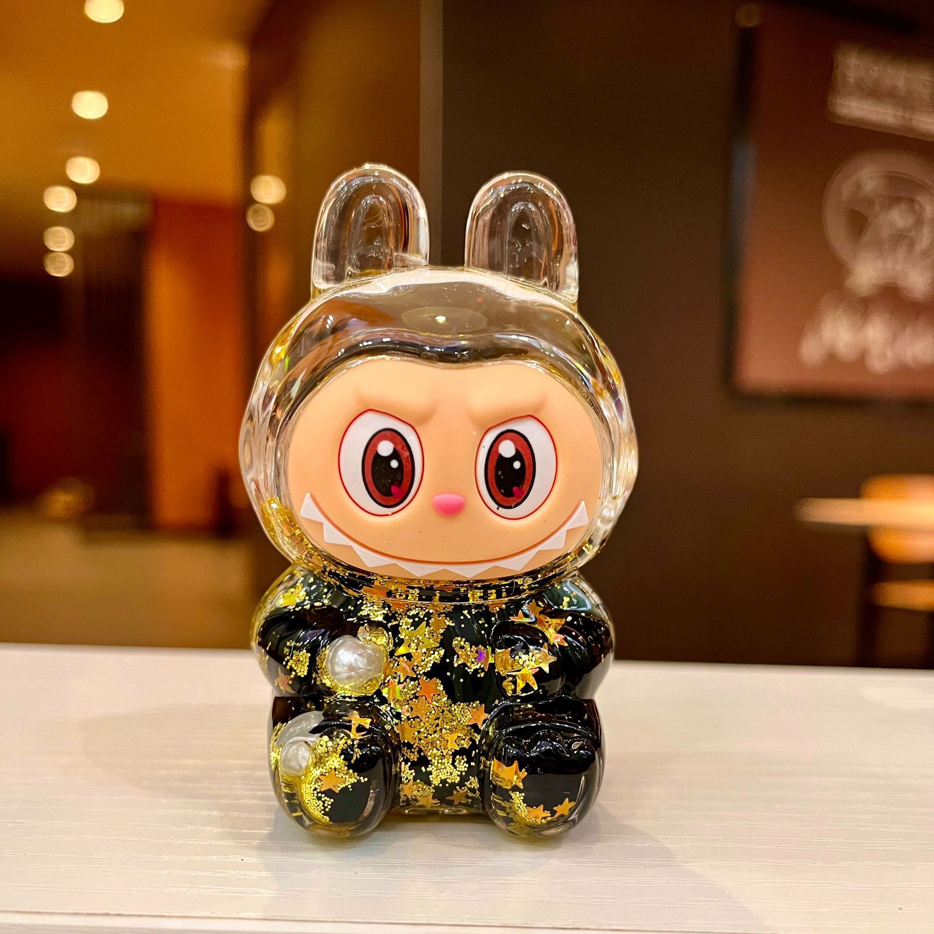 

Креативная и милая бутылка с текучим песком, наполненная маслом, подарок для пары, настольная мультяшная маленькая фигурка для украшения, детская игрушка, подарок