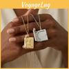 Vintage Book Necklace With Gold And Silver Star Moon Pendant For Women And Men