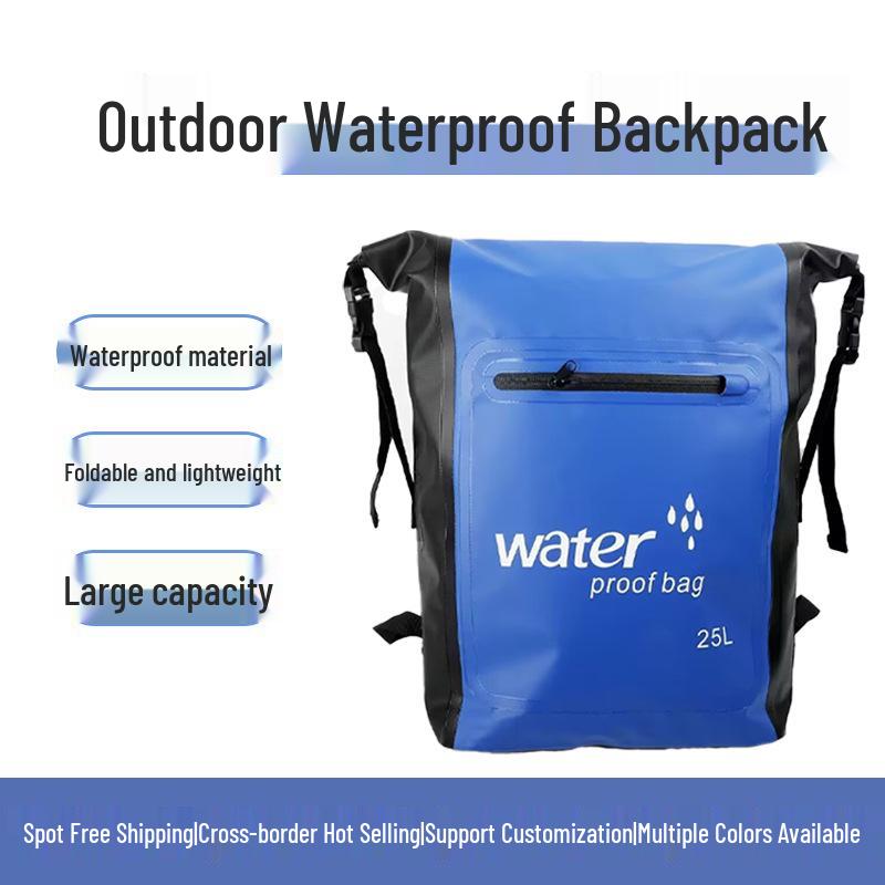 25L Waterproof Outdoor Backpack - Durable, Wear-Resistant for Mountaineering, Rafting & Swimming