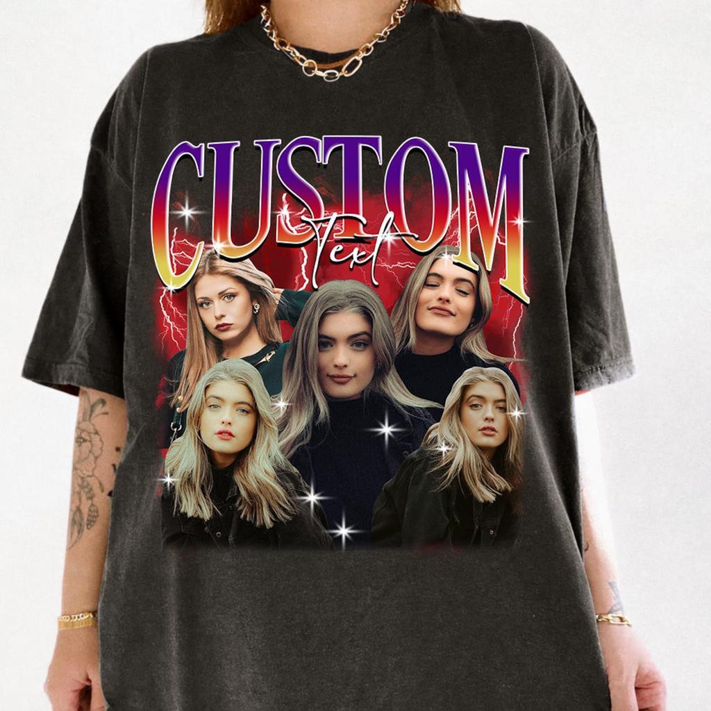 Personalized Kpop Shirt, Custom Photo Graphic Tee, Vintage Fan Style Shirt, Custom Picture Gift For Kpop Fans