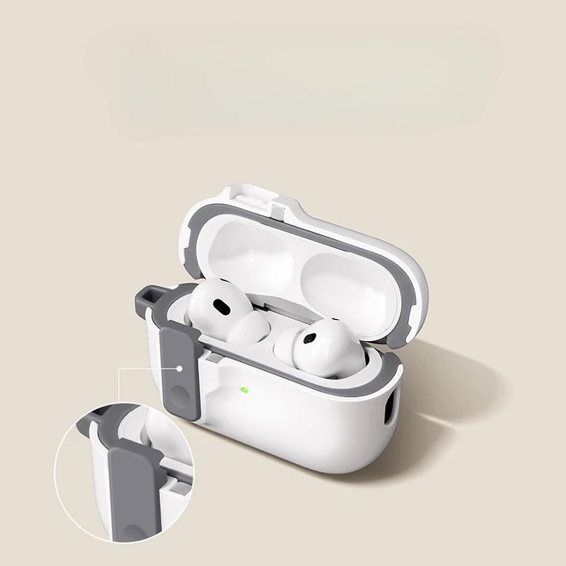 For Airpods 4 Earphone Shockproof Case Automatic Switch Secure Lock Protective Silicone Cover for Apple Airpods4 Accessories
