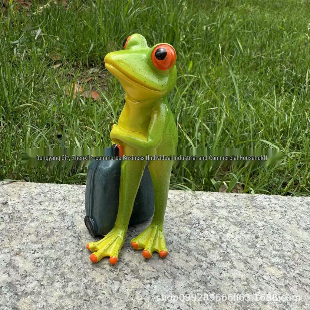 Creative Resin Frog Ornament for Home and Living Room Décor