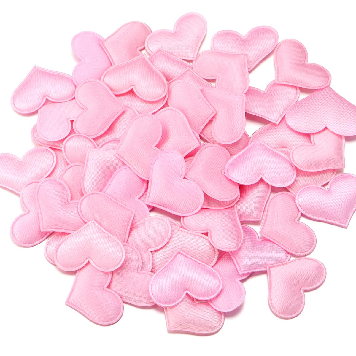 

50-100pcs/Lot 25mm 30mm Sponge Heart Petal Patch Colorful Sponge Satin Fabric Charms for Jewelry Makng for DIY Clothes Sewing 2.5cm 100pcs розовый