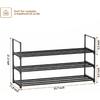 Shoe Rack, 3-Tier Shoe Organizer, Sturdy Shoe Storage Shelf, Perfect for Front Door Entrance, Closet & Entryway, Easy to Assemble, DIY Layering